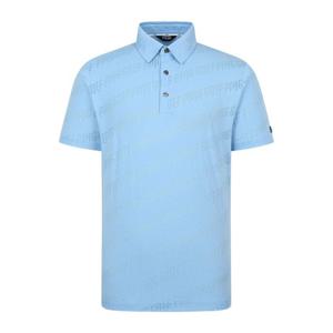 [핑골프]남성 로고 자가드 카라 반팔 티셔츠 111E2TO302_BL