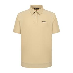 [핑골프]남성 사각 조직 카라 반팔 티셔츠 111E2TO413_BG