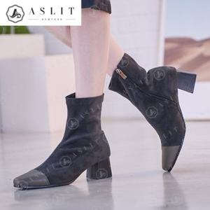 [애슬릿] 스퀘어 스트레이트 팁 앵클 부츠 5cm