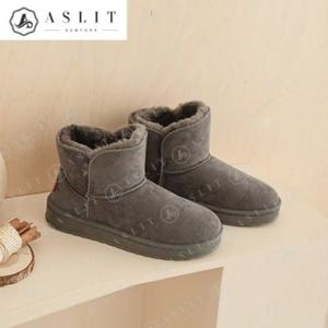 [애슬릿] 안감 퍼 푹신한 세무 절개 앵클 부츠