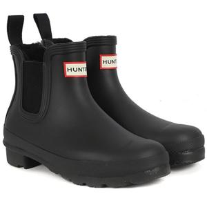 [정품] 헌터 W 오리지널 첼시 인슐레이티드 레인부츠 블랙 (WFS1003RMA-BLK)
