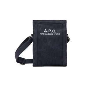 25 FW 아페쎄 남성 네이비 크로스 리쿠퍼레이션 파우치 252252M171004