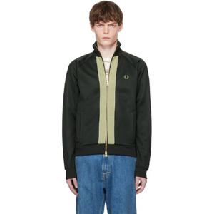 25 FW 프레드페리 남성 그린 셔닐 테이프 트랙 재킷 252719M202004