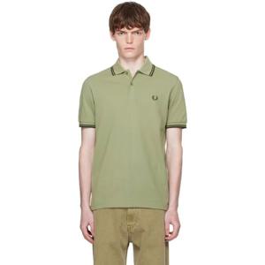 25 FW 프레드페리 남성 카키 더 트윈 팁 프레드 페리 폴로 셔츠 252719M212022