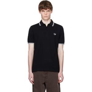 25 FW 프레드페리 남성 블랙 더 트윈 팁 프레드 페리 폴로 셔츠 252719M212029