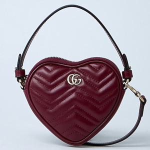 25 FW 구찌 Mini GG Marmont 미니 마몽트 하트 탑핸들 크로스백 레드 837753 AAET8