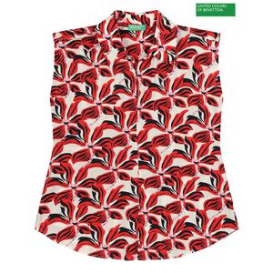 베네통 Patterne sleeveless blouse 3F_5P60DQ06Q_RD