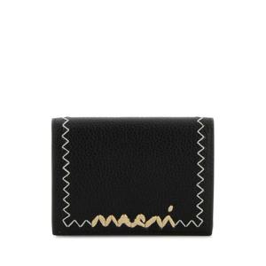 마르니 여성 블랙 가죽 반지갑 PFMO0105U1P6533 00N99