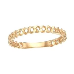 [로이드] 베이직 체인 미니 트위스트 골드 반지 LRT17096T