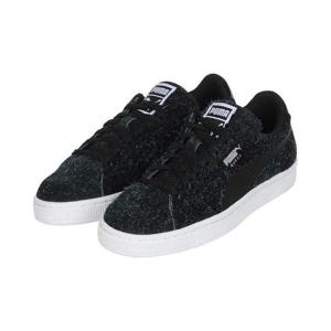 푸마 스웨이드 엘리멘탈 스니커즈 블랙 화이트 361112-03