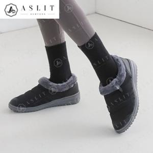 [애슬릿] 여성 패딩 털 장식 지퍼 슬립온 방한 운동화