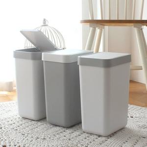 원터치 프리미엄 사각 휴지통 10L 2개