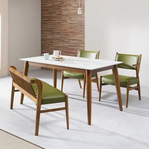CZ226 세라믹 4인 원목식탁 벤치의자세트 1400
