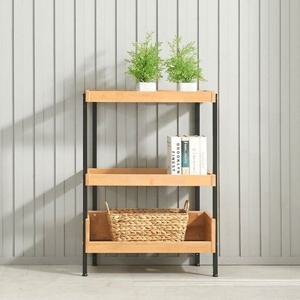 CZ3301B 3단 원목 스틸 선반장 600 2colors
