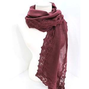 [애슬릿] 국내생산 컬러 레이스 여성 롱 스카프