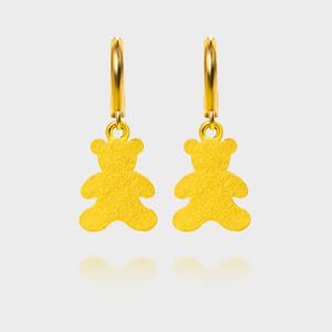 [베티블루] 999 24K 순금 큐티 곰돌이 11.25g 금 원터치 귀걸이