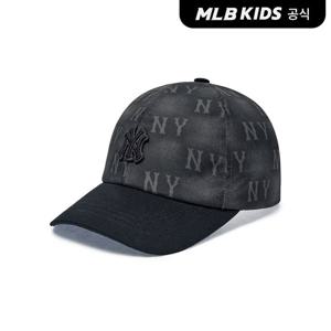 [MLB키즈 공식] 25N 워싱 DTP 모노그램 볼캡 NY (Black) 7ACPM045N-50BKS