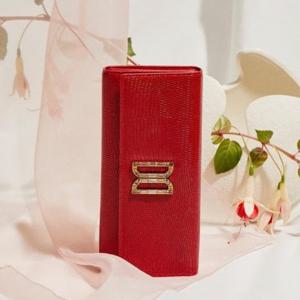 [닥스] 알렉사 레드 가죽 고급 크리스탈 장지갑 DCWA5F281R2