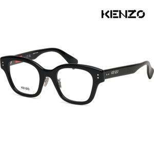 겐조 안경테 KZ50199F 001 명품 패션 아시안핏 볼드 캣아이 사각 블랙 뿔테