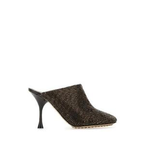 보테가베네타 스파클 도트 삭스 뮬 힐 755538