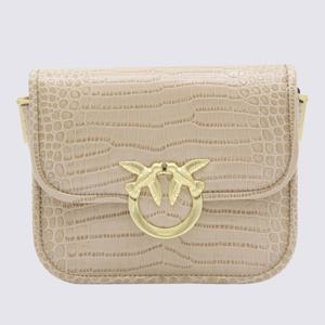 핀코 베이지 크로커다일 엠보스드 숄더 백 104297 A20HC50V