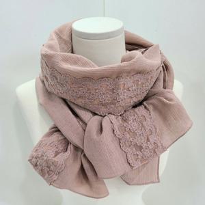 [애슬릿] 국내생산 여성 레이스 주름 롱 스카프