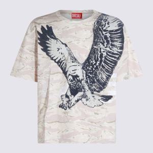디젤 그래픽 프린트 이글 디자인 크루넥 반팔 티셔츠 A19317 0D
