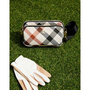 닥스 골프 여성 25FW ONLINE EXCLUSIVE 베이지 클래식 체크 마이크로백 DNGF5F952I1