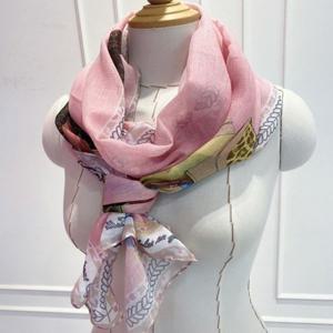 [애슬릿] 호피 안장 패턴 롱 얇은 스카프 머플러