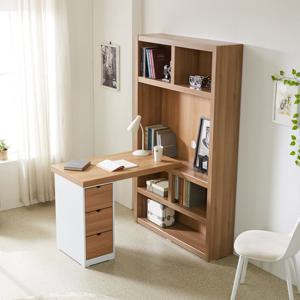 파로마 네오 칼든 1000 H형 사이드 책장 서랍형 책상 NES1625