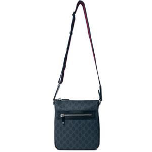 25 FW 구찌 GG 슈프림 캔버스 웹스트라이프 스트랩 크로스백 블랙 792082 FADJA 1042