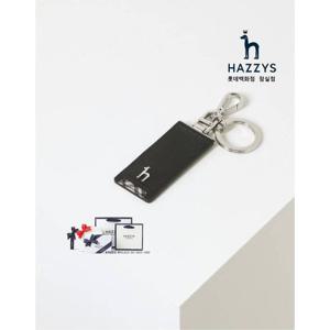 [헤지스] HJHO5E281BK_남성 블랙 퍼피로고 체크배색 키링