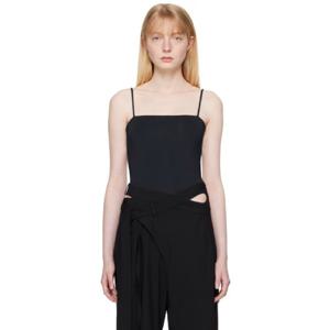 25 FW 제이드 크로퍼 여성 블랙 오픈 백 바디수트 241772F358000