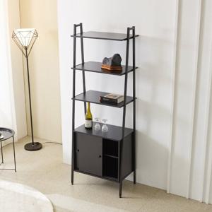 H4460 슬라이드 스틸 수납 선반장 650 2colors