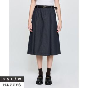 헤지스여성 HSSK5D881 워싱 면혼방 데님스커트