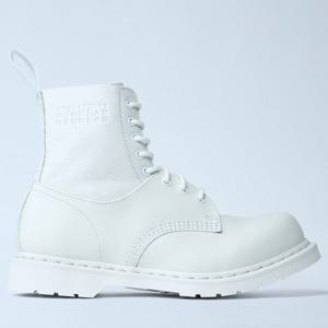 25 FW MM6 마르지엘라 X 닥터마틴 1460 사이드 로고 레더 워커 부츠 SH3WU0013 P7006
