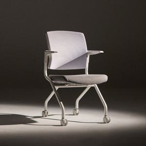 레이디가구 루트 폴딩온 접이식 멀티 사무 의자_팔걸이형