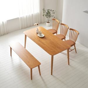 트리플 자연원목 6인식탁세트 (벤치혼합) 170cm T206