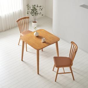 트리플 자연원목 2인식탁세트 (의자2개) 80cm T202