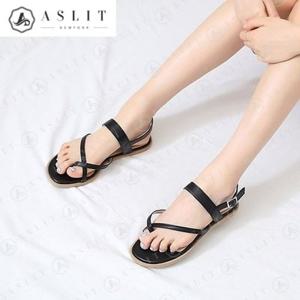 [애슬릿] 빅사이즈 교차 엄지 쪼리 여성 슬링백 샌들