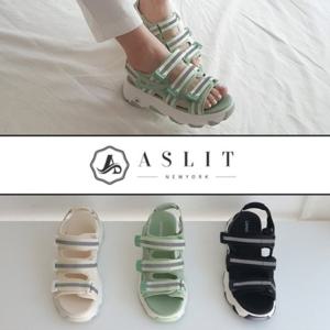 [애슬릿] 발 편한 통굽 벨크로 스포티 스트랩 샌들