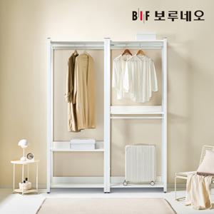 보루네오 아이든 시스템 행거 철제 드레스룸 1600 A 옷행거 세트
