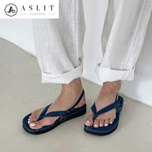 [애슬릿] 여성 오버솔 엄지 쪼리 스트랩 슬링백 샌들