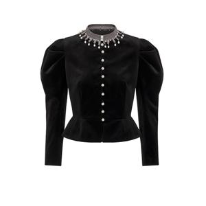 [엘러브] 디올 25크루즈 코튼 벨벳 자수 자켓 38 블랙 5ET1176