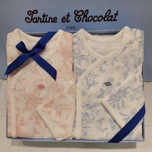 쇼콜라 트왈드배냇저고리블루핑크세트 (TNORAG191A)가을겨울쌍둥이출산선물