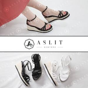 [애슬릿] 에스파듀 통굽 웨지 스트랩 샌들 9.5cm