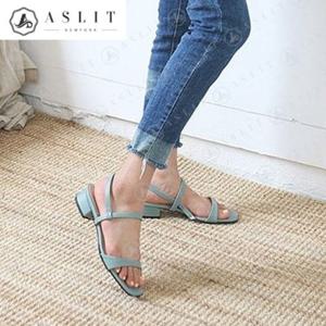 [애슬릿] 빅사이즈 슬림 스트랩 여성 밴드 슬링백 샌들