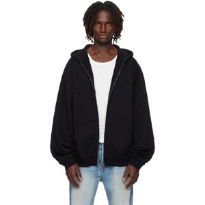 25 FW 베트멍 남성 블랙 로고 오버사이즈 집업 후드티 252669M202026