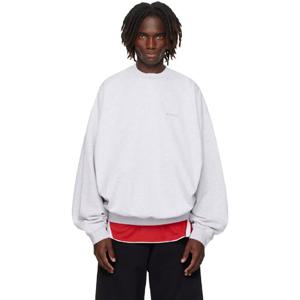 25 FW 베트멍 남성 그레이 로고 오버사이즈 스웨트셔츠 252669M204003