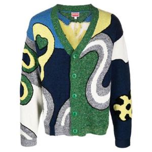 25 FW 겐조 아트 인타르시아 니트 가디건 FD55CA3653CF TP440771621